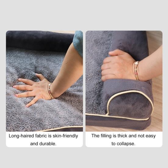 Ортопедическая кровать для собак, большой моющийся диван-кровать для собак, мягкий валик, гнездо для собак, наполнитель из хлопка, теплый диван для домашних животных, для средних и больших собак