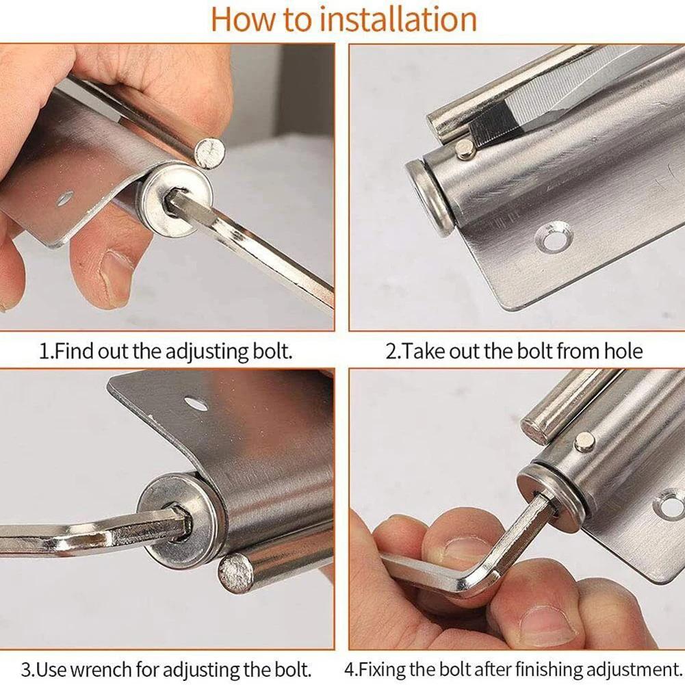 Adjustable Door Closer Automatic Door Spring Closer Stainless Steel Soft Close Fire-proof Door Heavy Duty Door Device Hardware