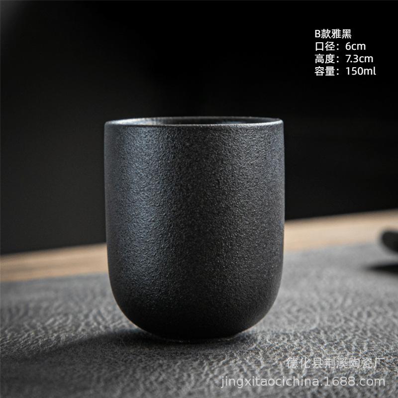 Грубая керамика Мастерская чашка Ретро Чашка для чая Кунг-фу Мастерская чашка Латте Цветок Персональная чашка Чайная чашка Большая чайная чашка