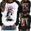 Long Sleeve Demon Slayer Kimetsu No Yaiba T Shirt Women Nezuko T-shirt Clothes Japanese Anime Tanjirou Kamado Tshirt Female