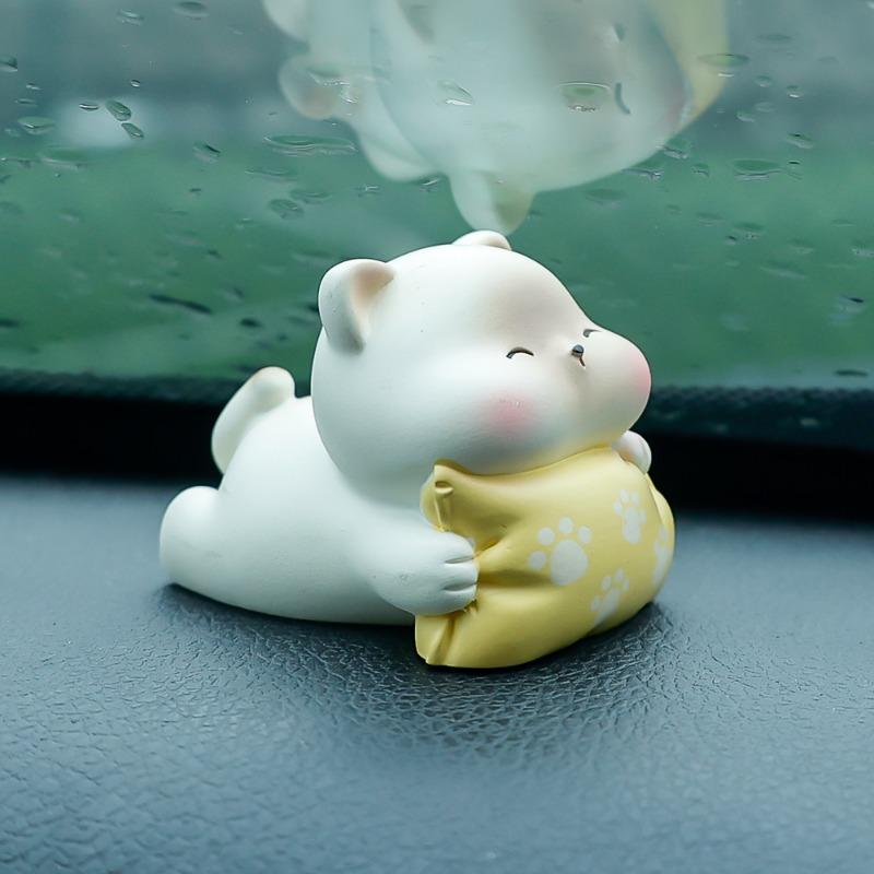 Автомобильный мини-кошачий орнамент, универсальная приборная панель, центральная консоль, мультяшный кот, декоративная подвеска, аксессуары для украшения дома и автомобиля