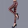 Women Plaid Leggings Girl Slim Cropped Trousers High Elasticity Skinny Casual Pants EMA