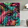 Абстрактная красочная шторка для ванной, идеально подходящая для создания спа-атмосферы в вашем интерьере ванной комнаты