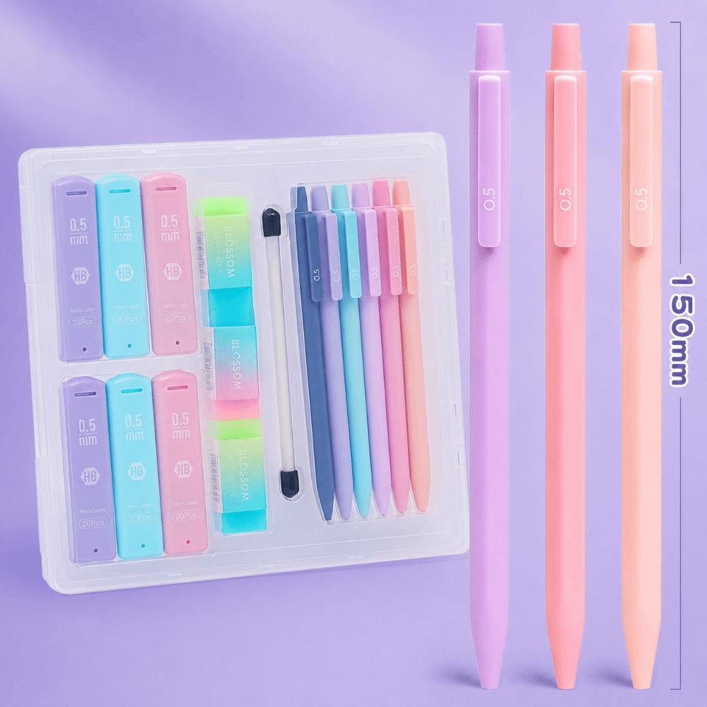 16pcs 0.5/0.7mm Mechanical Pencil Set HB Drafting Pencils Kit Automatic Pencils  School Office