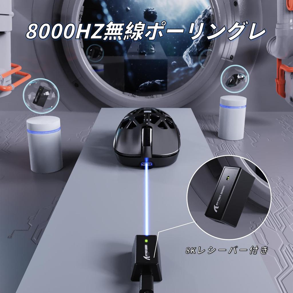 SHARK R2 Magnesium Alloy Mouse Gaming Mouse 8k Mouse PixArt PAW3950 Optical Sensor 47g Ultra Light 3 Mode Connection Wired Double Channel 42000DPI 50G