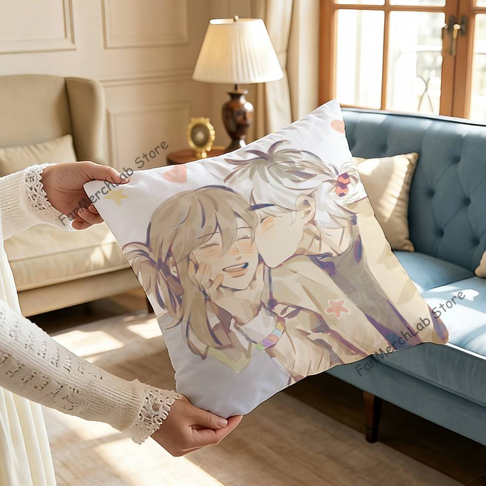 CCherry Crush Pillowcase Pillowslip Cushion Plush Boys Girls Cartoon Anime Kawaii Decoration Kids Birthday Cute Gifts