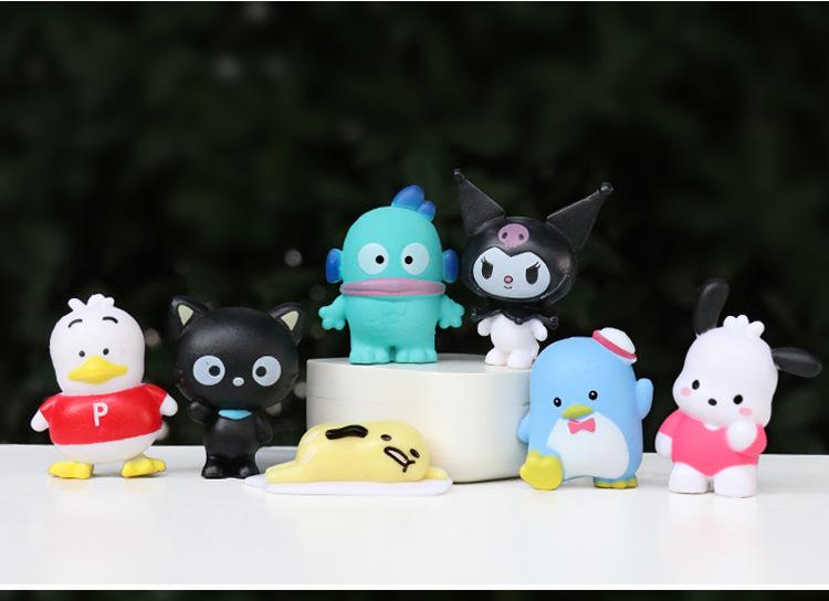 Кавайная фигурка Sanrio из аниме Синнаморолль Куроми Кукла Клубничный Медведь Фигурки Действия DIY Украшение для Торта Игрушки Подарки Для Детей
