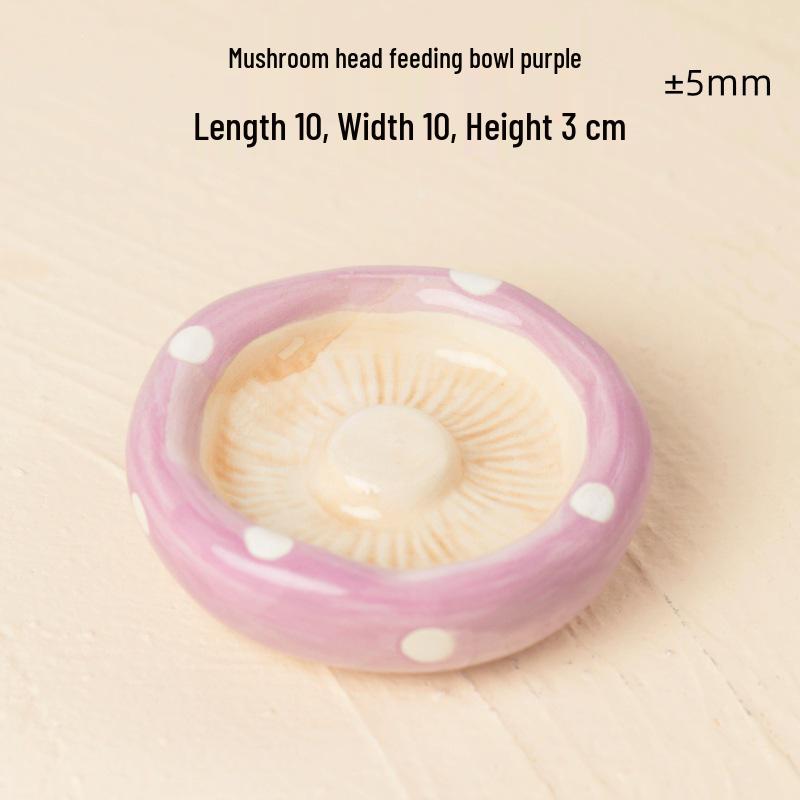 Mushroom Ceramic Burrow: Hamster & Small Pet Cooling Nest