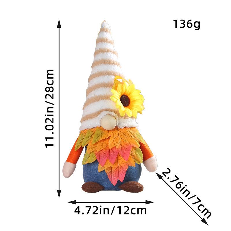 1 шт. Кукла «Кленовый лист» к Празднику урожая, Плюшевая кукла «Подсолнух» без лица, Украшения для дома, Праздничные украшения для вечеринки
