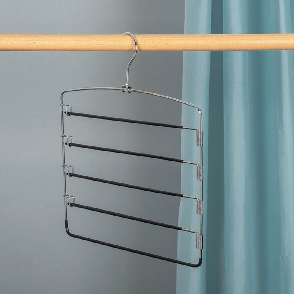Подвесная вешалка для брюк из 5 слоев, металлическая вешалка для одежды, многофункциональная вешалка для брюк из нескольких слоев