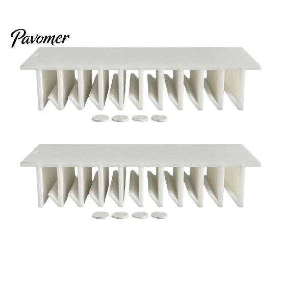 Under Cabinet Lid Storage Loft Organizer for Cabinet, Self Adhesive 10 Slots Kitchen Solution Rack, Wall Mounted Space Saving Plastic Box Lids Holder
