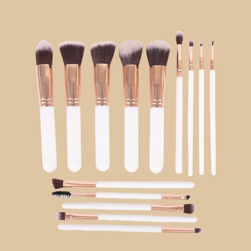 Super Large Hot-Selling 14-Piece Long Handle Makeup Brush Set Blush Brush Eyeshadow Brush Loose Powder Brush Foundation Brush Complete Set