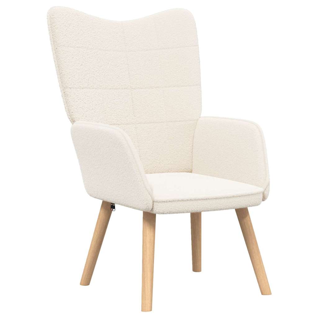 Cream Armchair 62 x 67 x 95.5 cm Sherpa Fabric