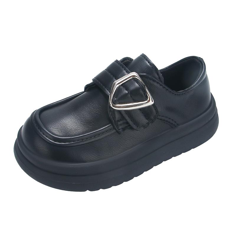 Классические детские кожаные туфли, простые черные школьные туфли для девочек, универсальные, с толстой подошвой, модные, рабочие туфли Мэри Джейн