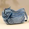 Джинсовая сумка в ленивом стиле, ретро наплечная сумка, новая модная женская сумка-тоут, дорожная сумка-мессенджер