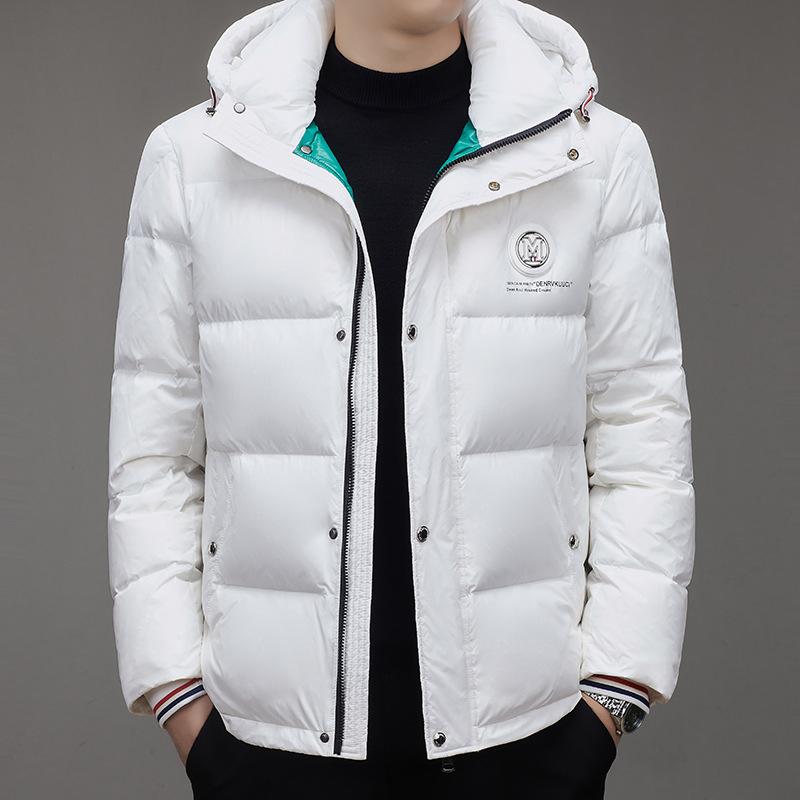 Утепленная куртка-пуховик с капюшоном, деловая повседневная теплая куртка-пуховик