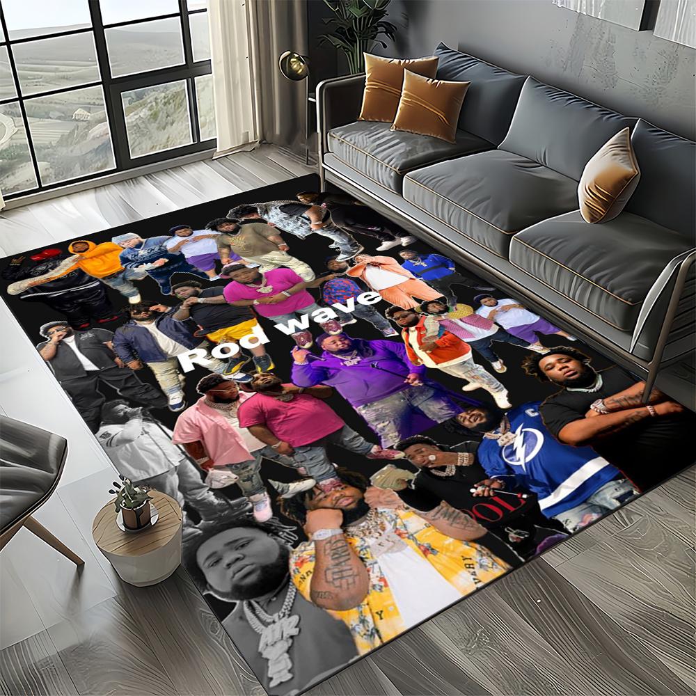 3D Printing Rod Wave Rapper Area Rug,Carpet Rug for Home Living Room Bedroom Sofa Doormat Decor,kids Play Non-slip Floor Mat