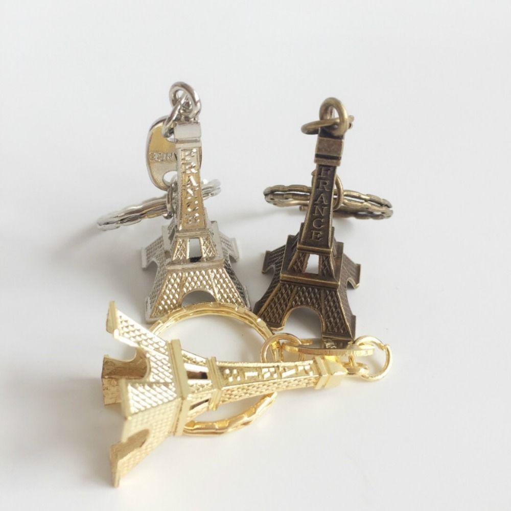 Zinc Zinc Alloy France Tower Keychain Vintage Paris Keyring Creative Eiffel Tower Bag Pendant Bag Hanging