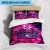 Pink Crown Sparkle Majesty 3pcs Bedding,Including 1pc Duvet Cover And 2pcs Pillowcases Perfect for Christmas,Ideal for Bedroom, Dormitory