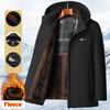 Winter Hooded Parka With Zipper Pockets Fleece Lining Men's Winter Jacket Coat Korean Winter Jackets for Men's Winter Coats