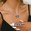 Fashion Bow Necklace Earrings Set
