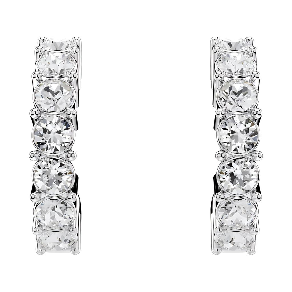 Swarovski Мини Обруч Сплошной Дизайн Родированное покрытие Имитация Хрусталя Серьги Женские Серьги Серебро 5717567