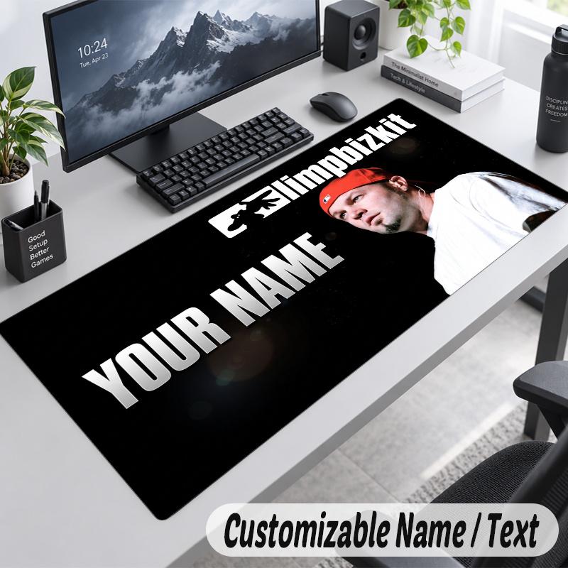 Limp Bizkit Personalized Large Mouse Pad Custom Name Text Extended Desk Mat Gaming Mousepad