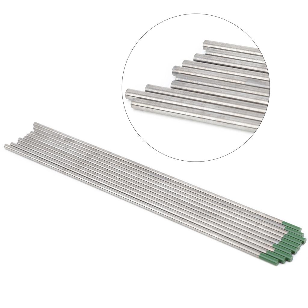 10 шт. TIG Вольфрамовый электрод WP Зеленый наконечник Иглы Сварочные аксессуары 3.0 x 175 мм