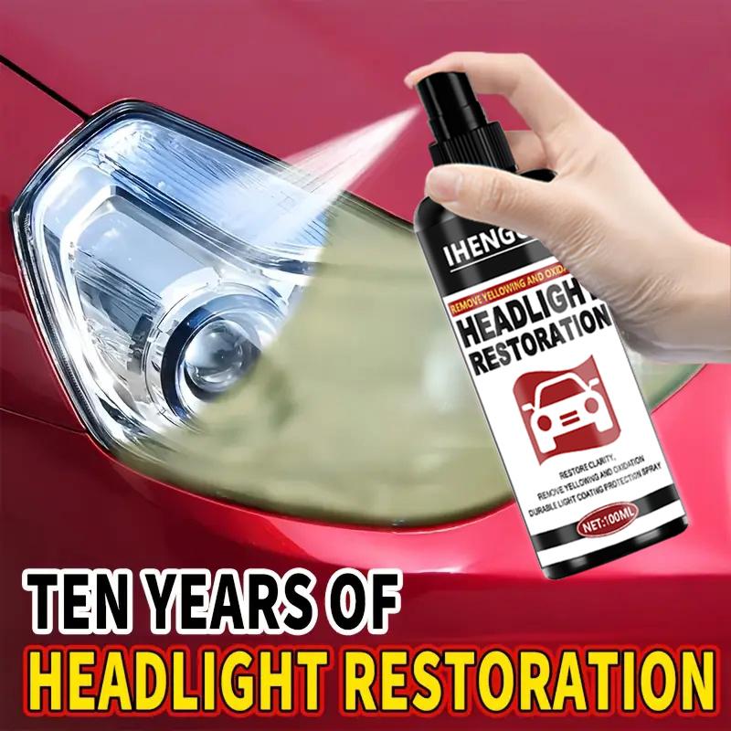 Car Headlight Repair Kit – Anti-Oxidation and Anti-Yellowing Polishing Spray |   Pe Material, Easily Creates a Clear View, Long-