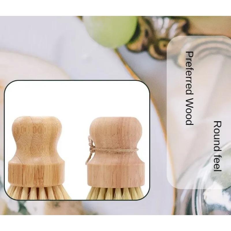 1pcs Kitchen Cleaning Brush Wooden Dish Brush with Natural Sisal and Coconut Durable Portable Eco Friendly Zero Waste