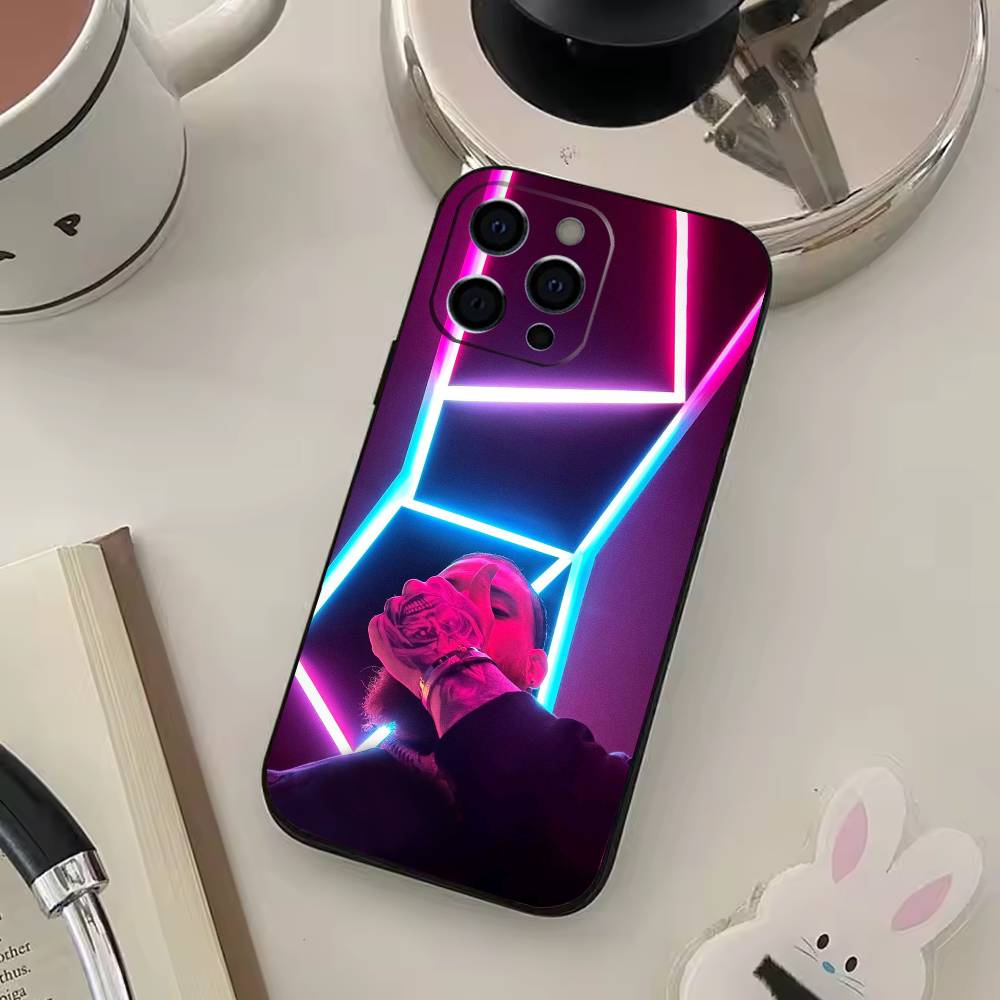 Rapper H-Hades 66 Phone Case For IPhone 17,16,15,14,13,12,11,Plus,Pro,Max,Plus,XS,soft case Black silicone