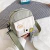 Canvas Small Crossbody Bag For Women With Mobile Pocket And Color Blocking Design For Daily Use