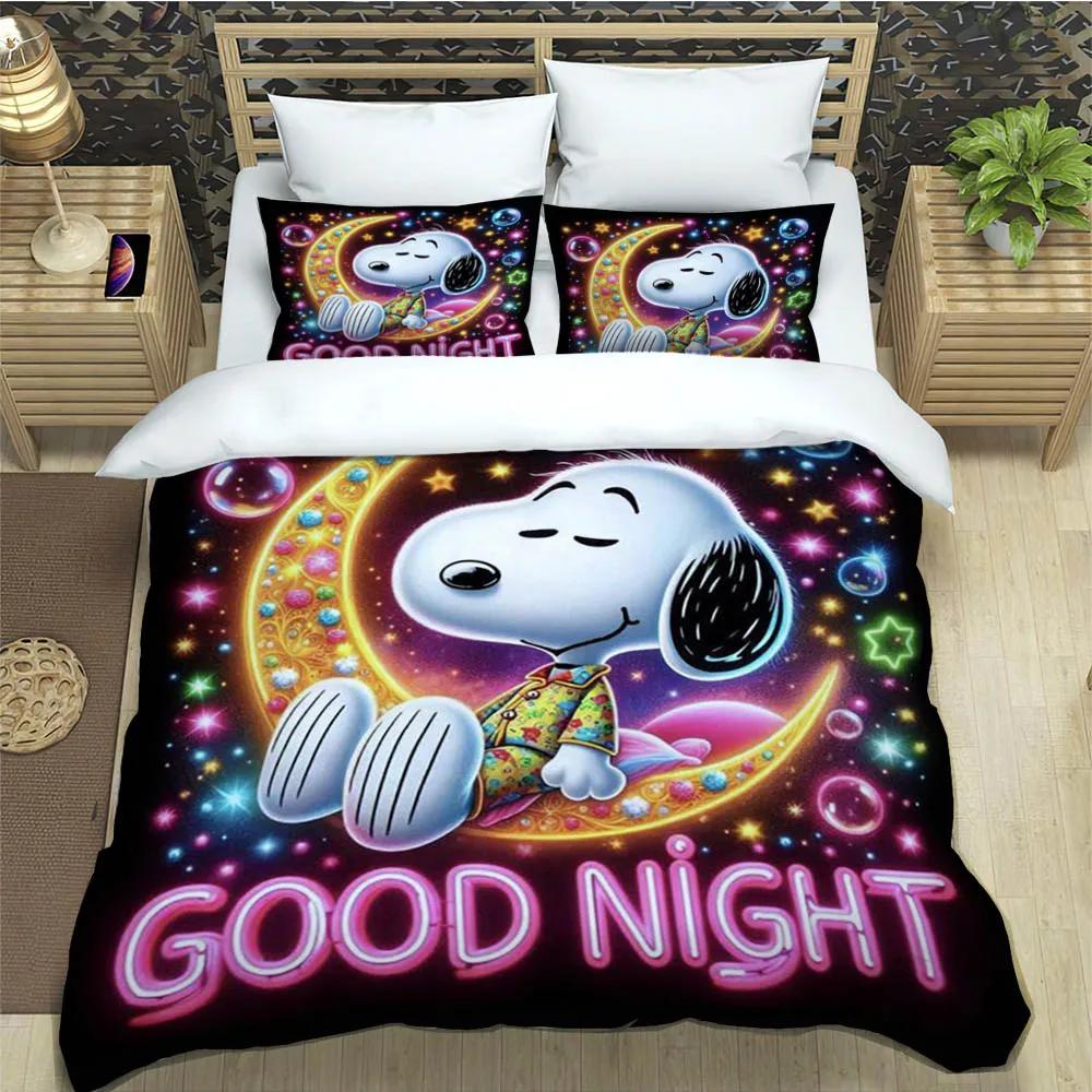 Милые мультяшные комплекты постельного белья Snoopy изысканный набор постельных принадлежностей пододеяльник набор одеяло комплект постельного белья роскошный подарок на день рождения