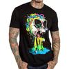 Men's Cartoon Skull Graphic T-Shirt 2024 Summer New Men's Oversized T-Shirt Casual Printed Tops for Men Short Sleeve Hot Sale