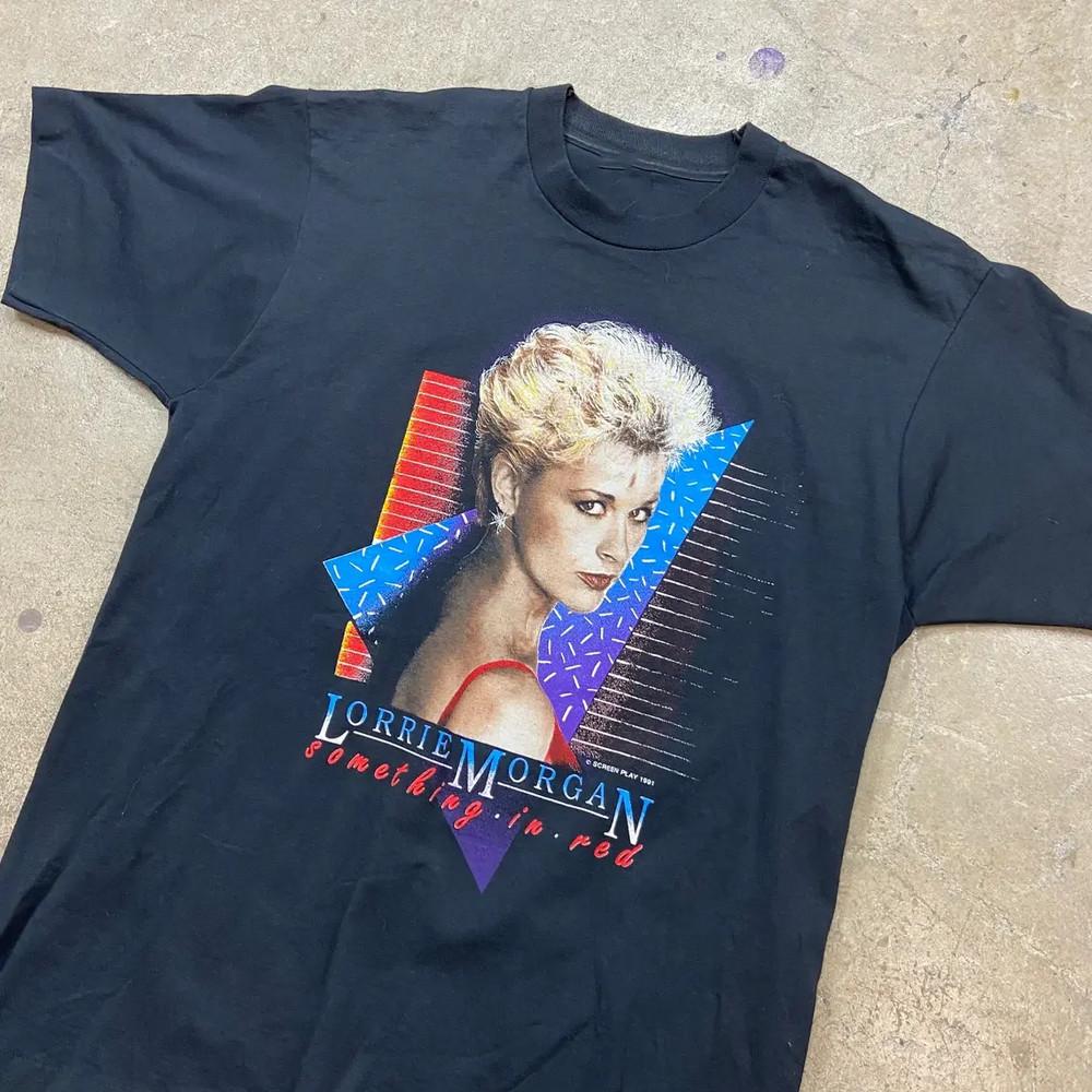 Vintage 1990s Lorrie Morgan Concert Country Music Tee Black T Shirt