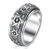 New Rotatable Ring Men's Retro Creative Domineering Six-pointed Star Wide Version Thai Index Finger Closed Accessory