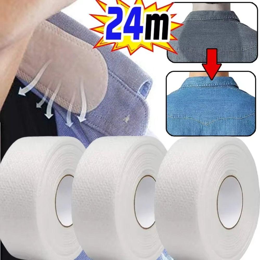 Disposable Collar Anti-dirty Grime Self-adhesive Cuff Fixing Tape for Shirt Collar Hat Lining