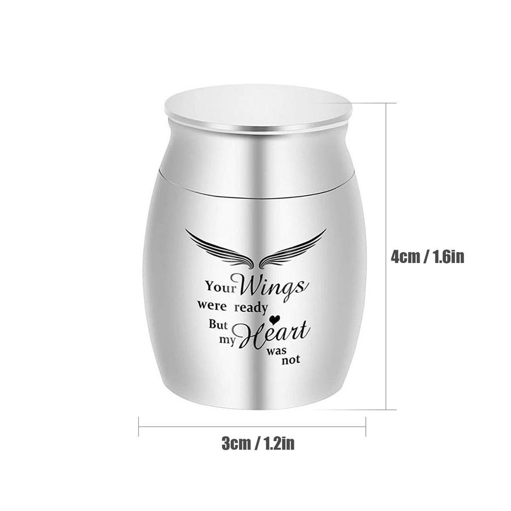 Small Cremation Urn for Pet Ashes Pet Keepsake Urn Stainless Steel Memorial Keepsake Urns for Dogs Cats Ashes Holder