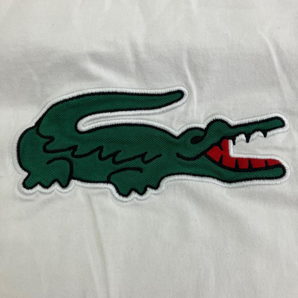 Б/У 186000 Текущий товар LACOSTE Вышивка большого логотипа Croco Белый Размер M Мужской