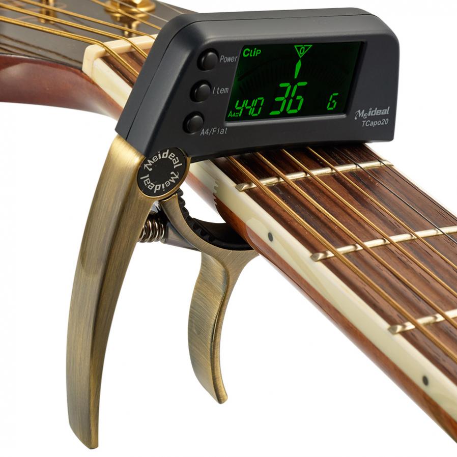 Guitar Tuner Capo 2 IN 1 LCD Screen Zinc Alloy Guitar Capo
