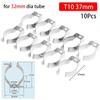 10Pcs Clamp Holders Lamp Tube Clip Heavy Duty Pipes Clamp Spring Terry Clip  for 25mm/32mm Dia Tube