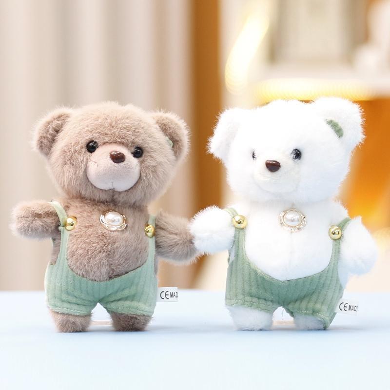 Miniature Cuddly Plush Rompers Bear Doll Keychain For Kid Gift Collect And