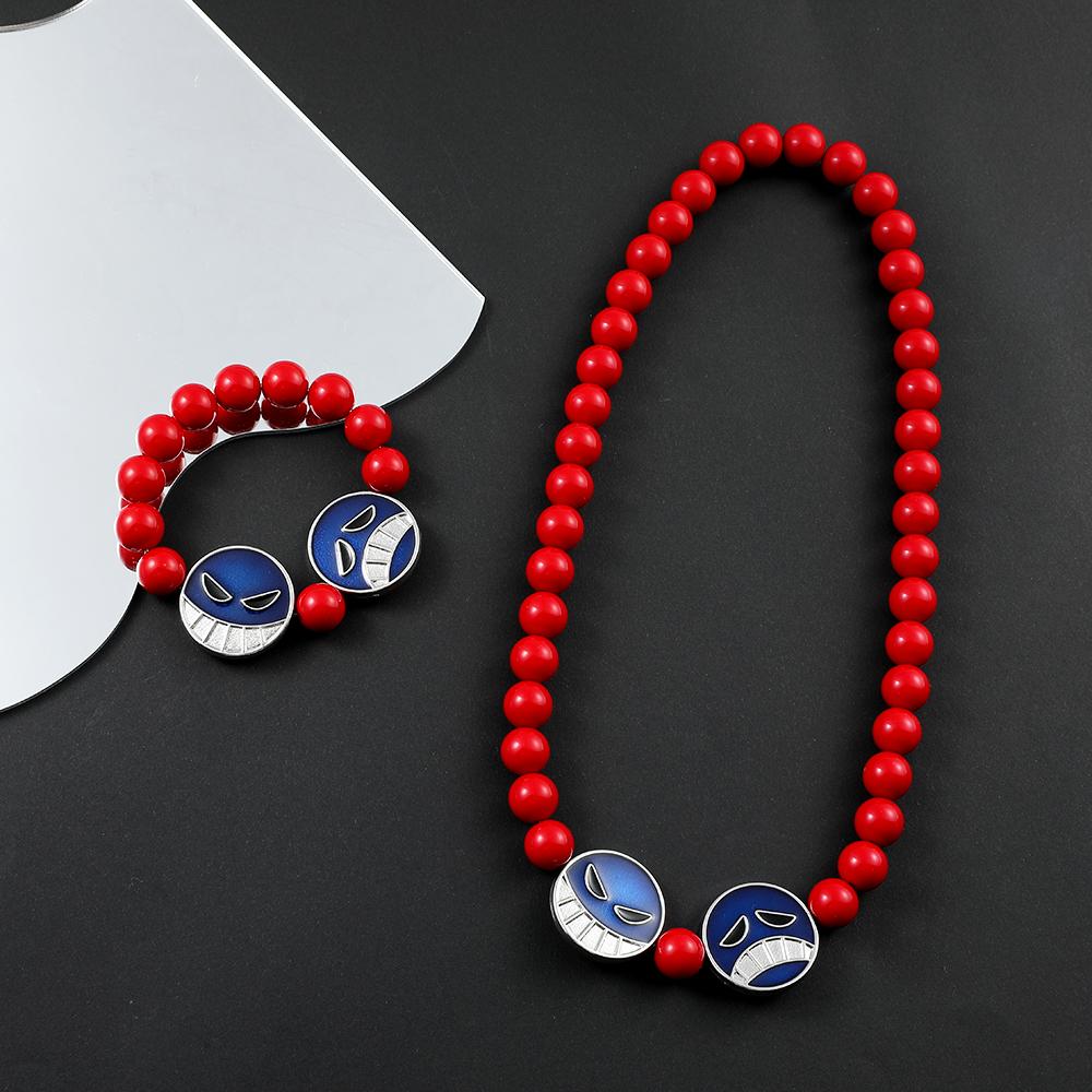 Цельный головной убор Portgas D Ace, пояс, браслет, ожерелье, реквизит для косплея, аксессуары для ролевых игр