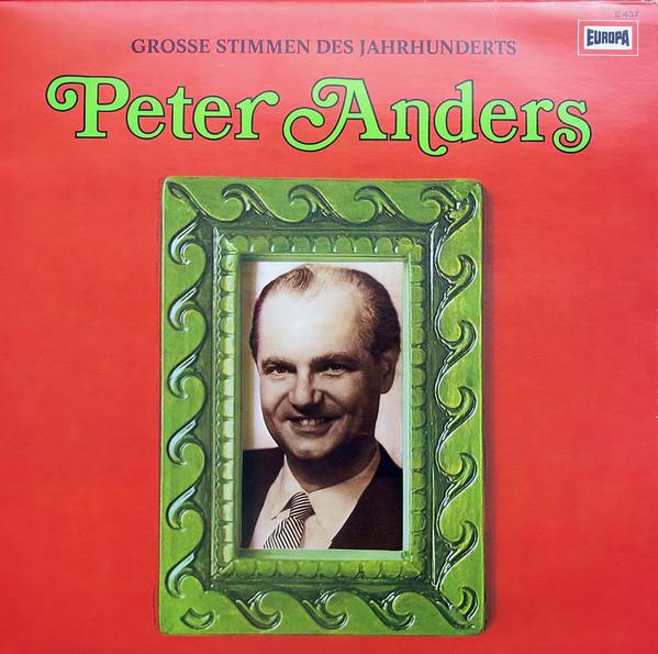 Виниловая пластинка ПЕТЕР АНДЕРС Peter Anders E437 Europa 1970 Германия Классика Б/У