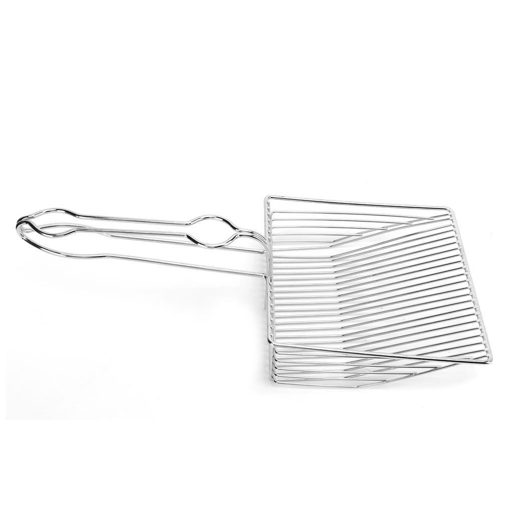 Совок для кошачьего туалета из нержавеющей стали, металлический совок для кошачьего туалета, для чистки лотков мелких домашних животных