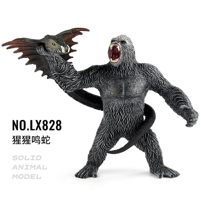Имитация Большой Орангутан Поющая Змея Модель Животного Кинг-Конг Питон Монстр Дикий Твердая Настольная Фигурка Игрушка