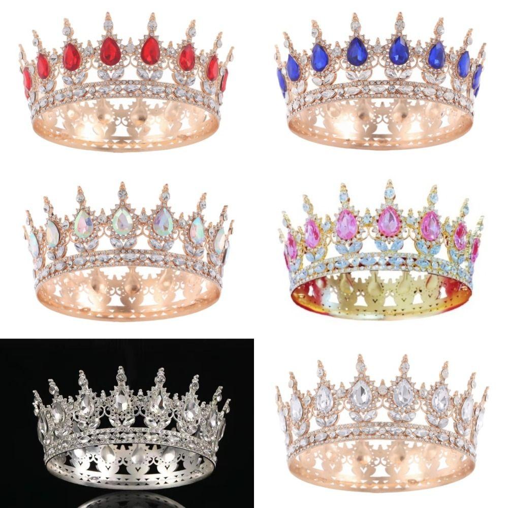 Украшения для торта Барокко Короны для конкурсов Роскошная Хрустальная Корона Королевы Принцессы Свадебные принадлежности для вечеринок