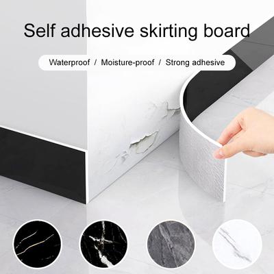 1 шт. Сильный клей Водонепроницаемая ПВХ наклейка Линия Настенные панели Плинтус Обои Самоклеящиеся Украшение дома Сделай сам Имитация мрамора