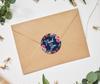 Darling Souvenir Round 45 Pcs Floral & Vines Border Black Thank You Stickers Envelope Seal-1.6