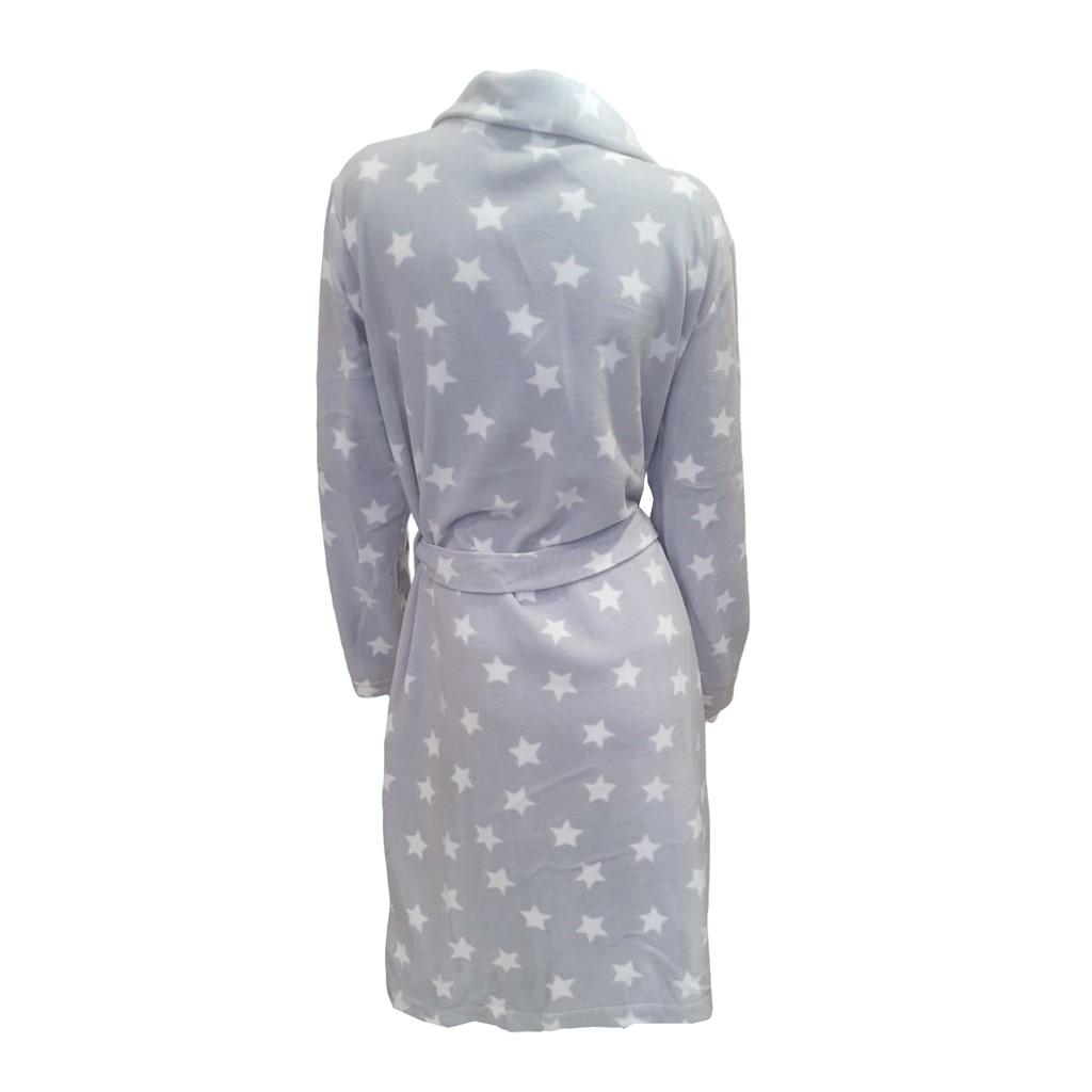 Ciciten 23C07 Зимний длинный женский флисовый халат Star Pocket